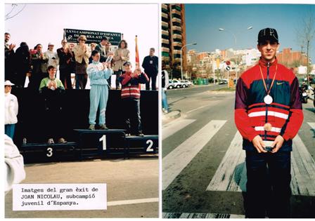 Joan Nicolau, subcampió d´Espanya juvenil. Badalona. 98