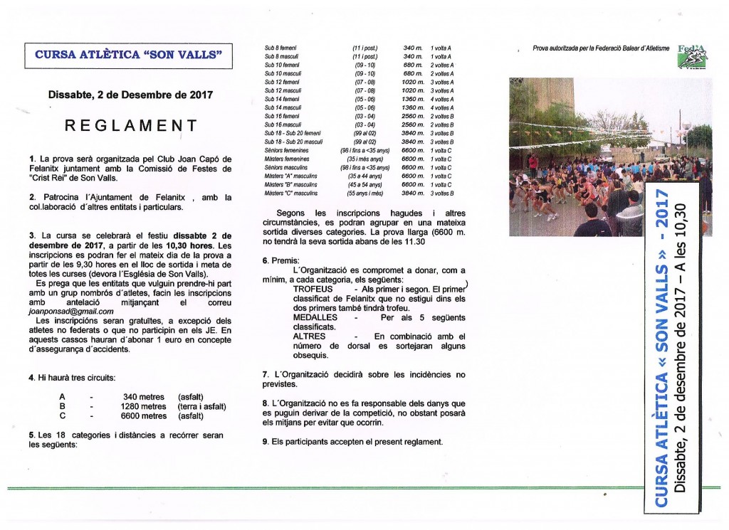 Reglament Son Valls 2017